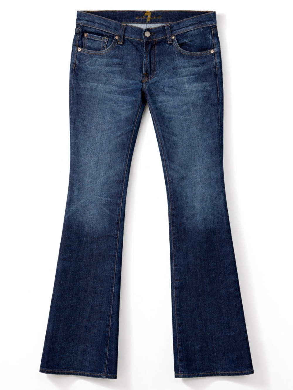 7 For All Mankind Bootcut Jeans Medium Wash Gemstone Stud Pocket Size 29 Y2K